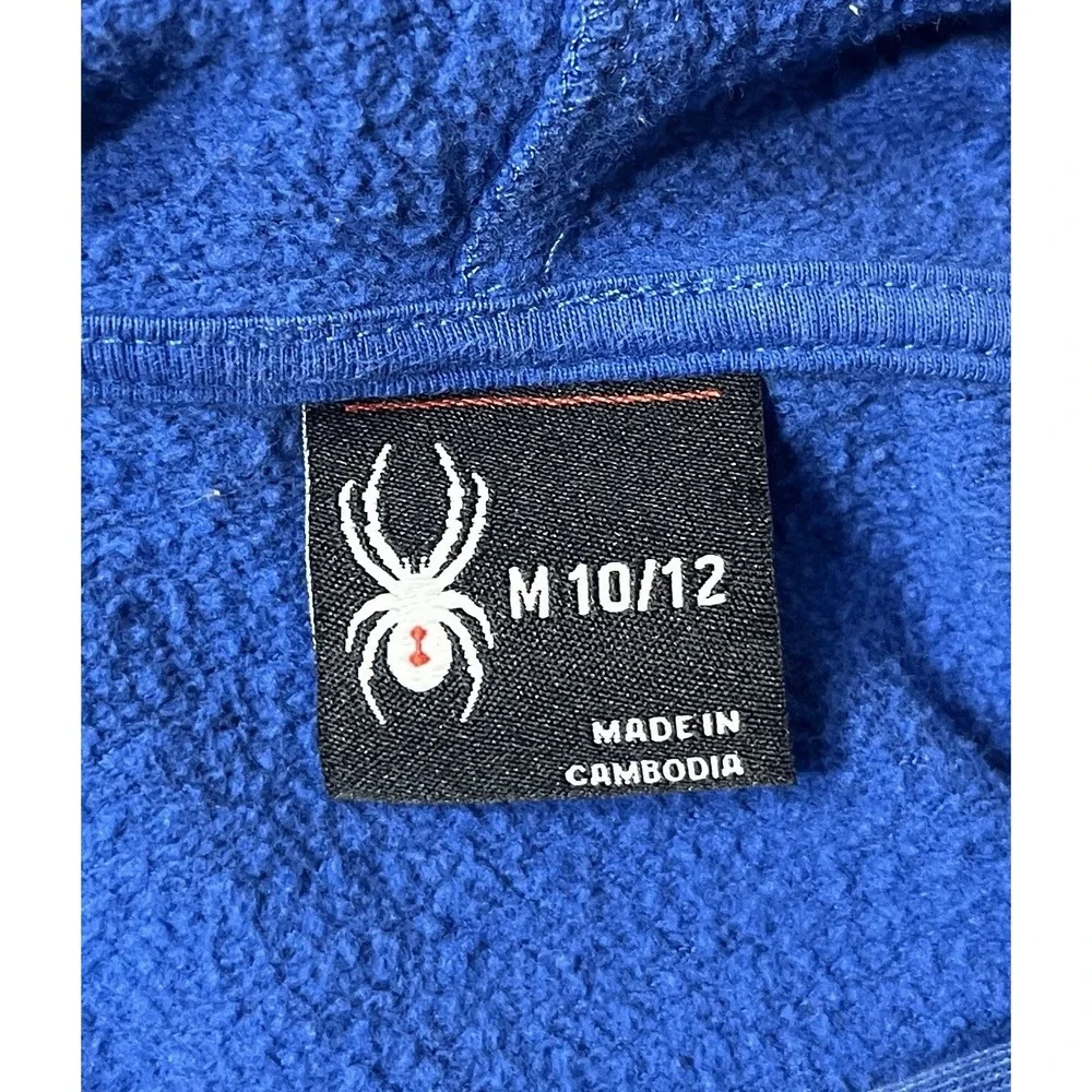 Spyder Hoodie Boys‎ Medium 10/12 Royal Blue Logo Gym Playground Fall School